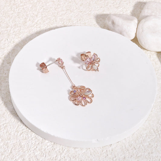 Lazarina Asymmetrical Dainty Korean Earrings