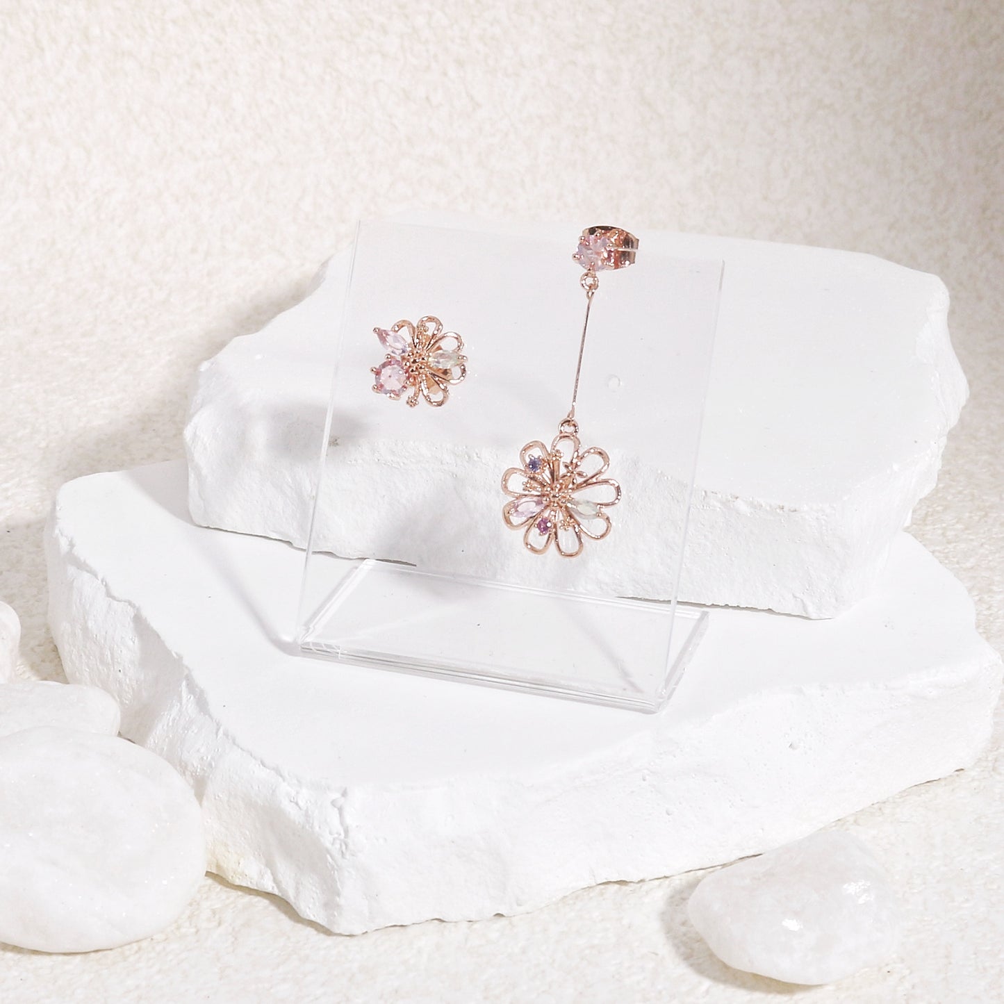 Lazarina Asymmetrical Dainty Korean Earrings