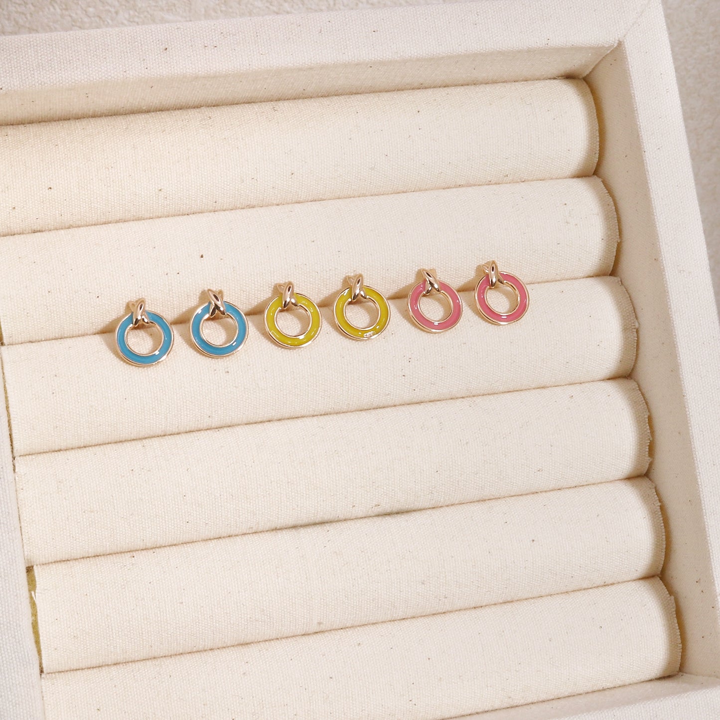 Trellis Mini Candy Enamel Stud Earrings