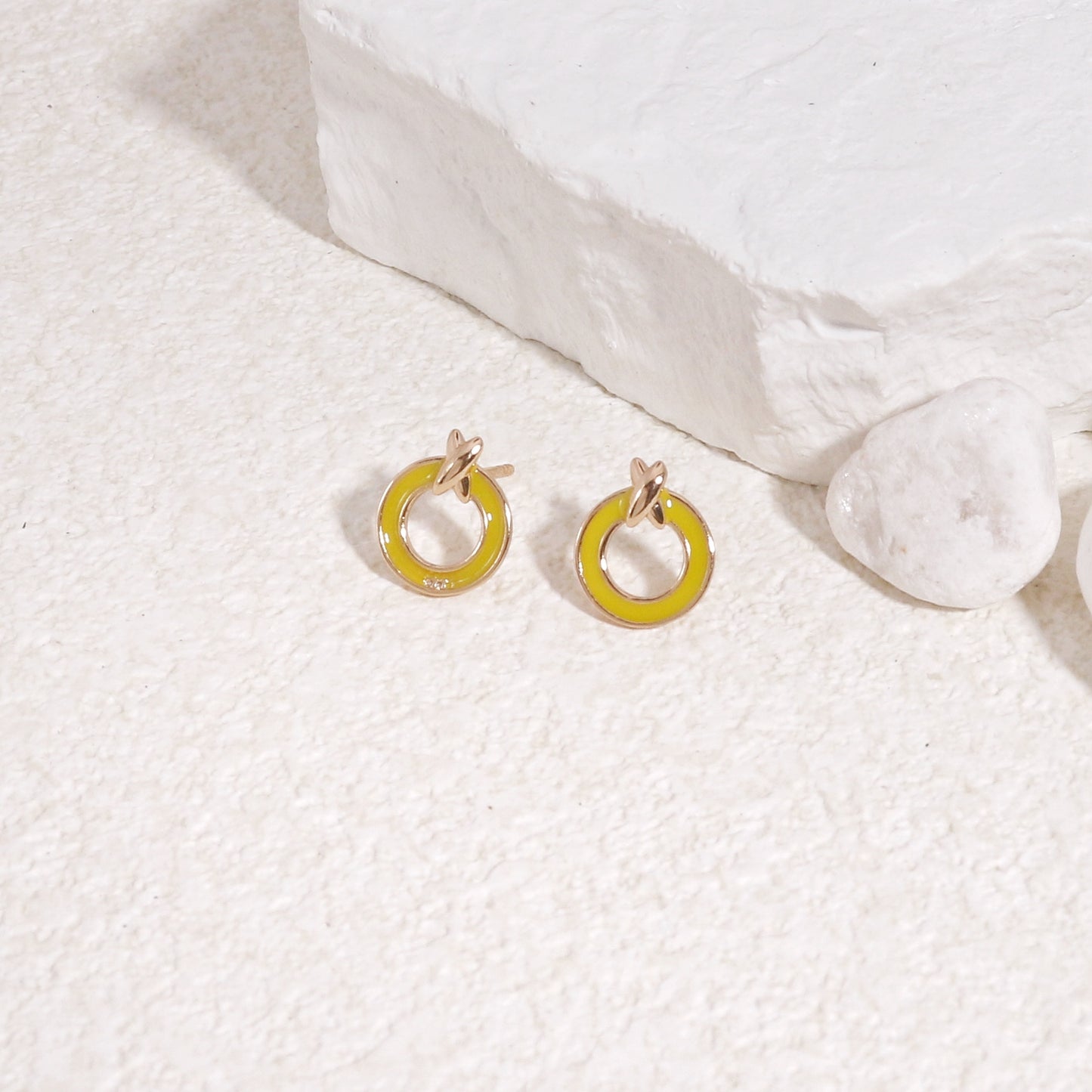 Trellis Mini Candy Enamel Stud Earrings