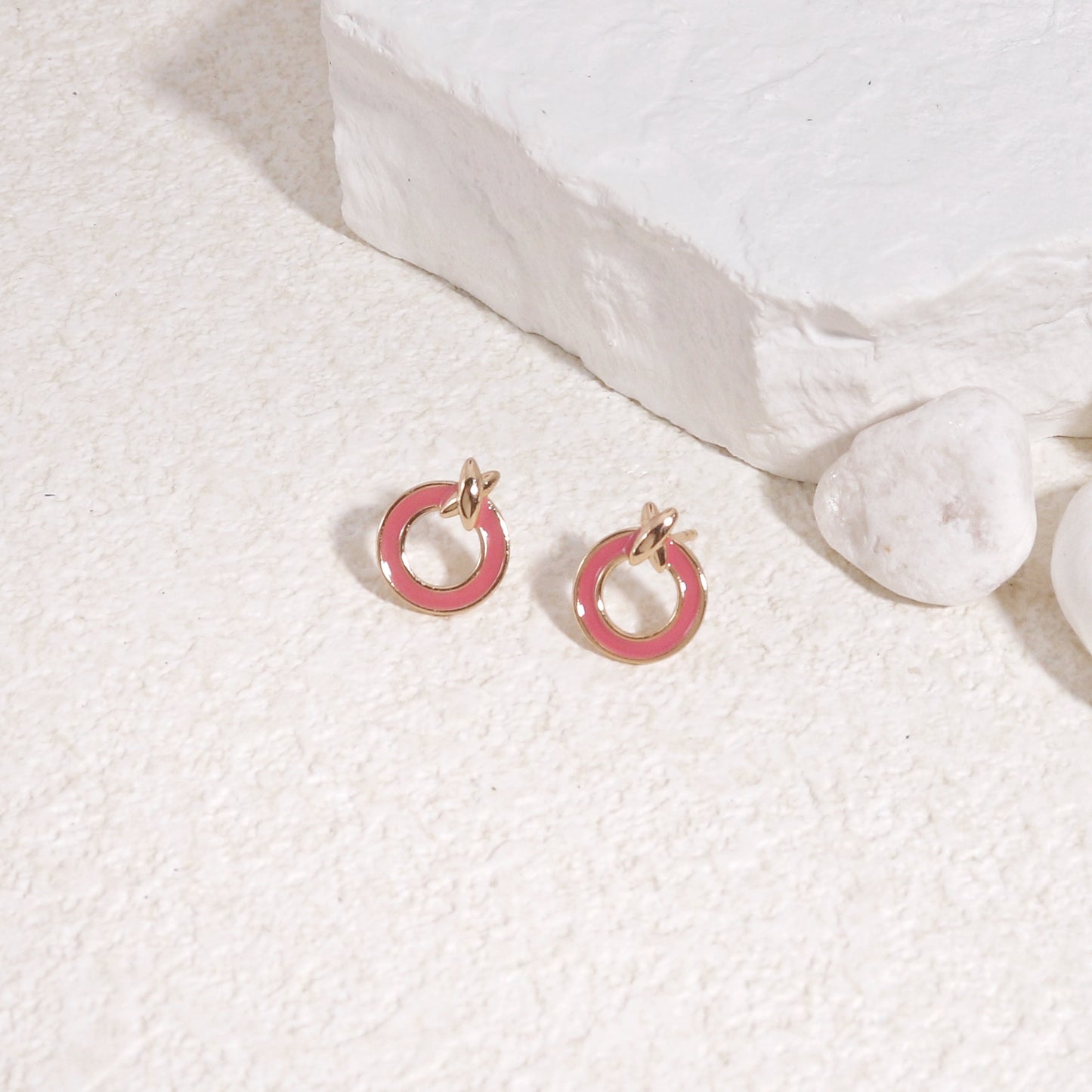 Trellis Mini Candy Enamel Stud Earrings