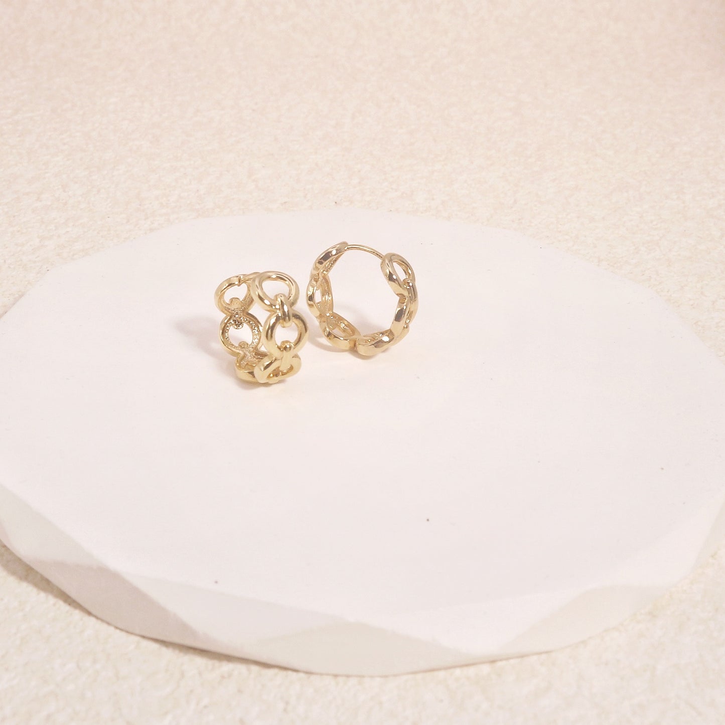 Jazlene Minimalist Circular Hoop Earrings