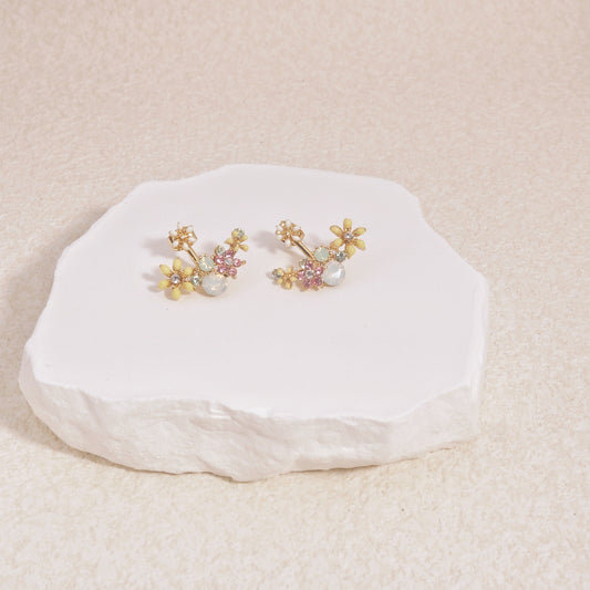 Magnolia Korean Crystal Earring Jacket