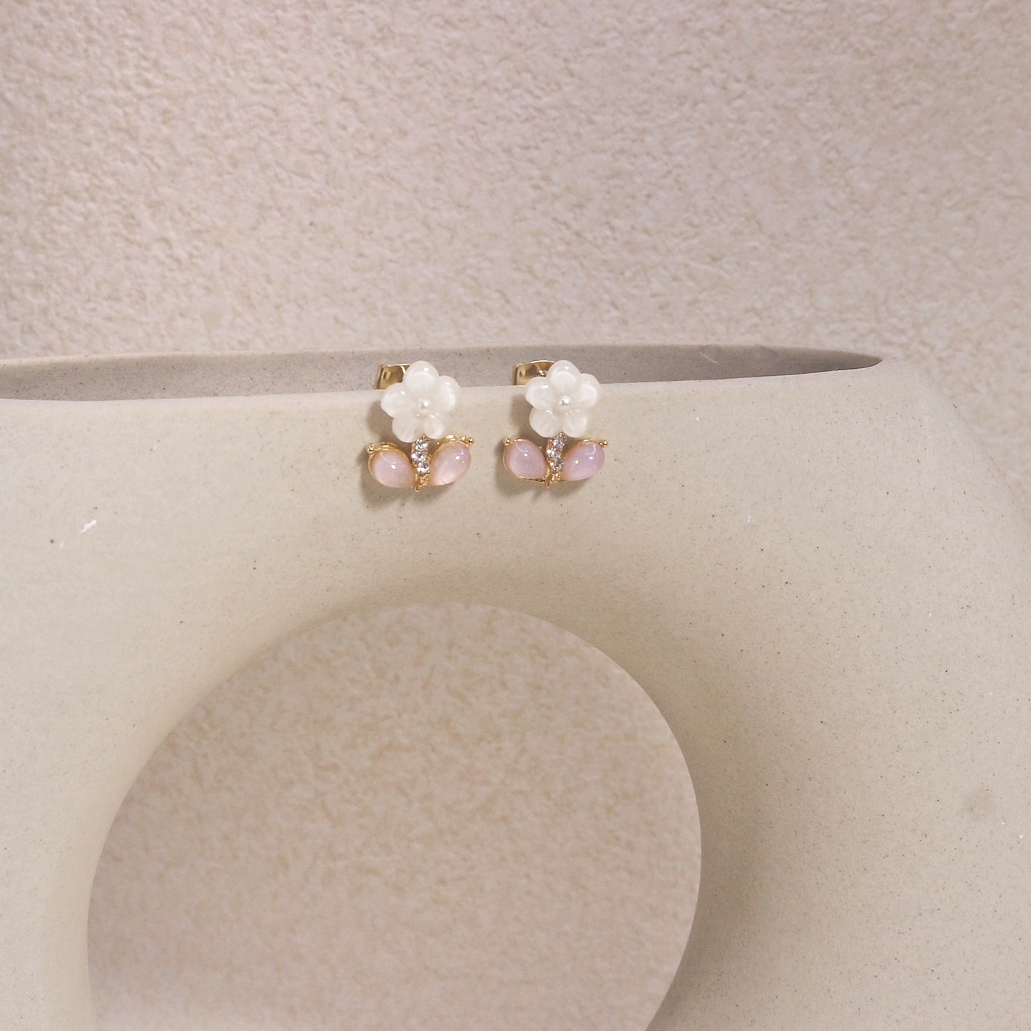 Noelle Dainty Floral Minimalist Stud Earrings