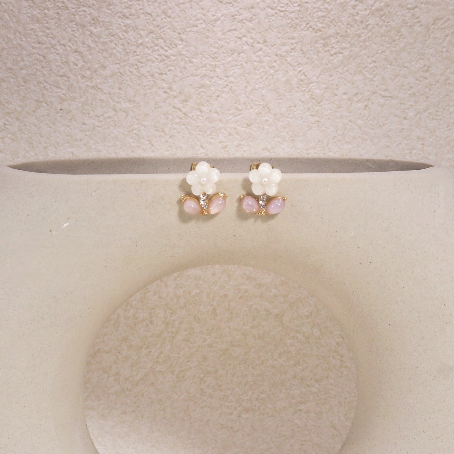 Noelle Dainty Floral Minimalist Stud Earrings