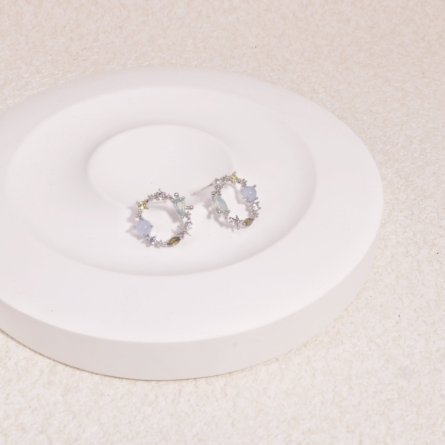 Hallie Asymmetrical Dainty Delicate Korean Stud Earrings