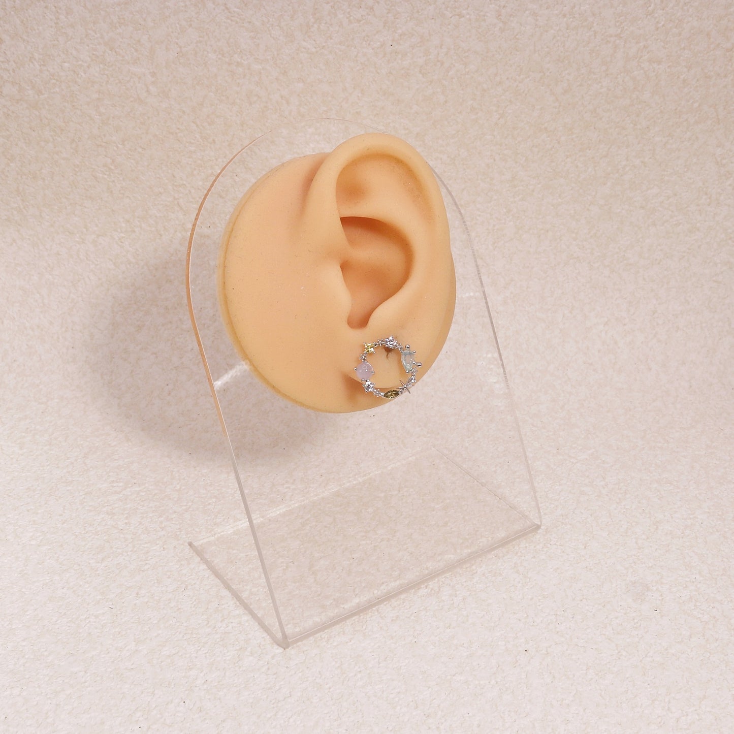 Hallie Asymmetrical Dainty Delicate Korean Stud Earrings