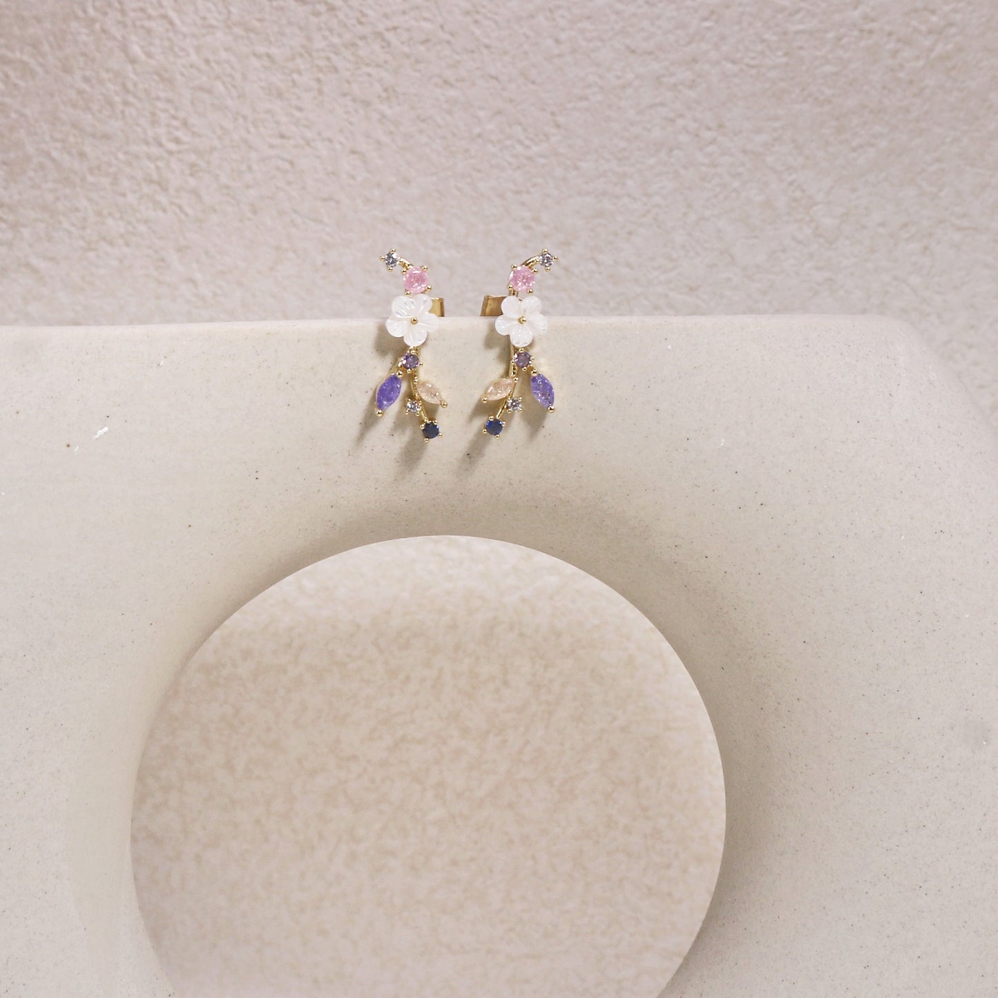 Gabrielle Delicate Korean Styled Stud Drop Earrings