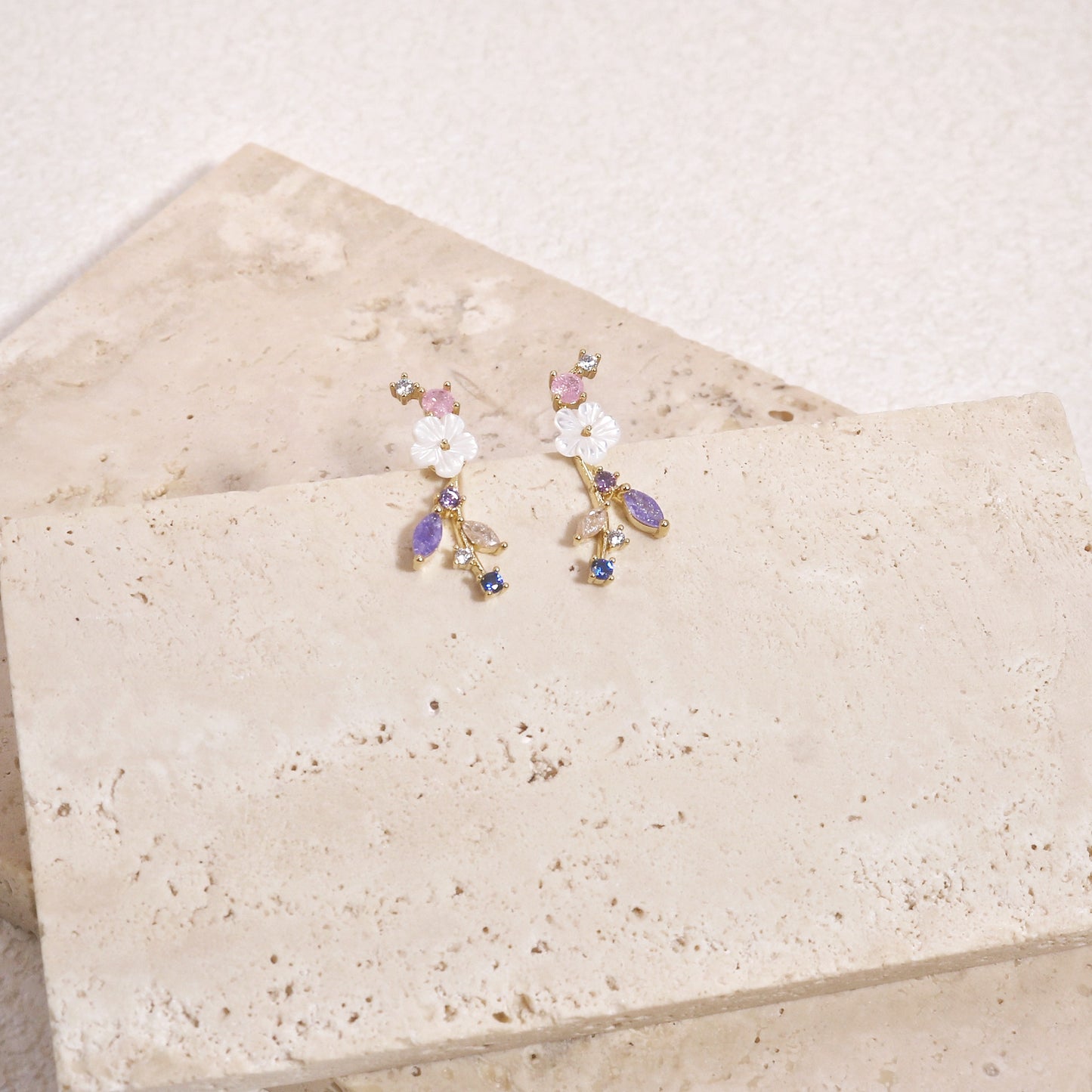 Gabrielle Delicate Korean Styled Stud Drop Earrings
