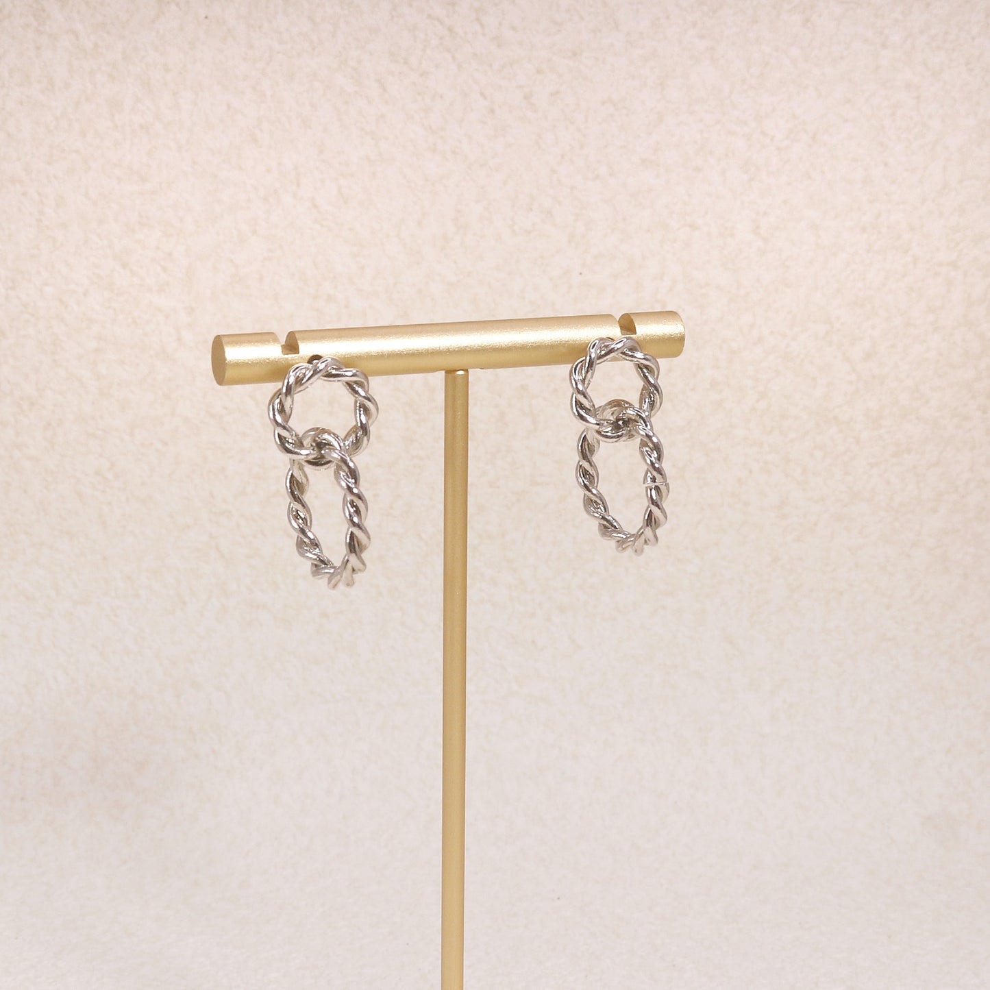 Hathaway Double Circle French Twist Drop Earrings