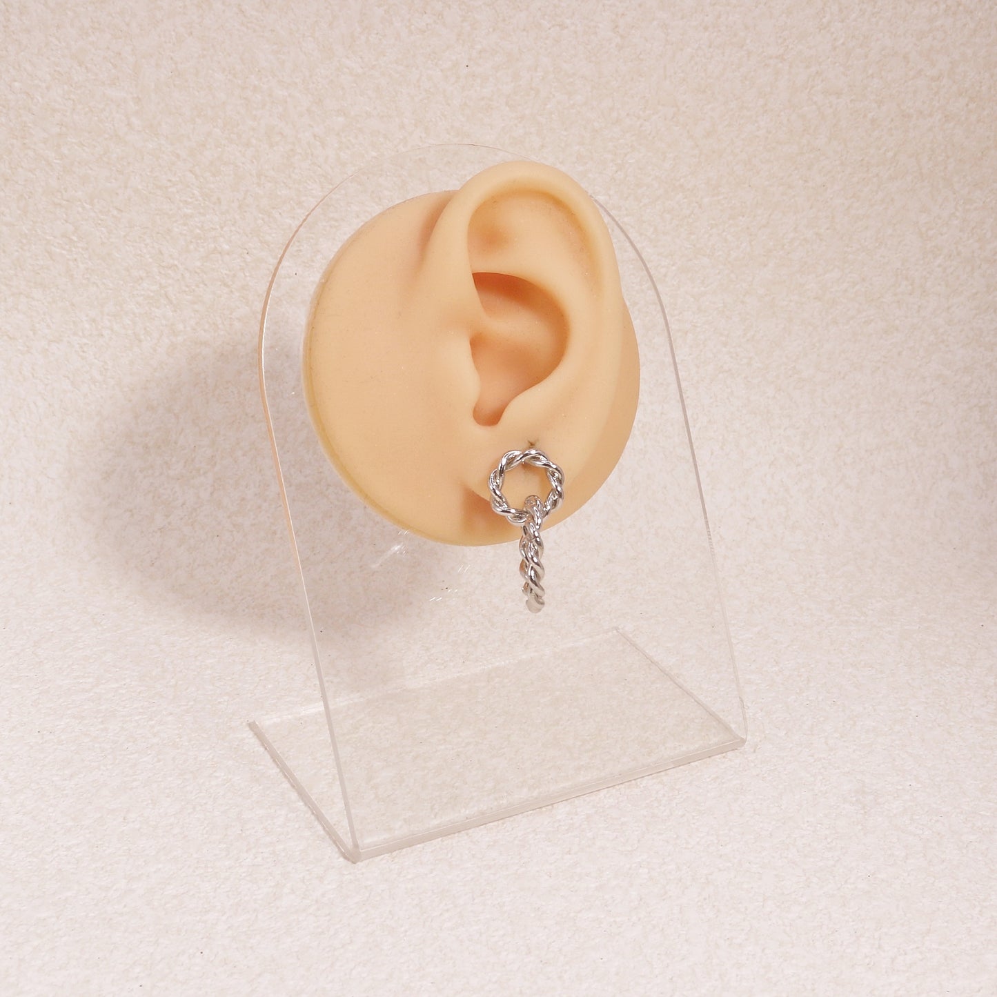 Hathaway Double Circle French Twist Drop Earrings