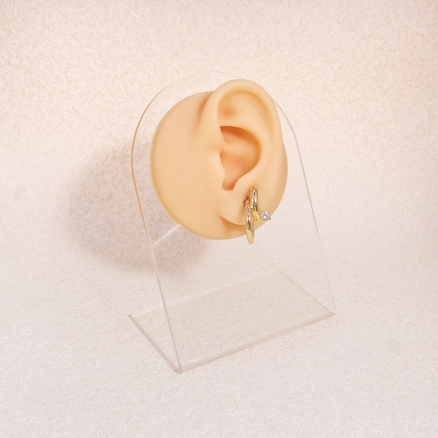 Charlahan Edgy Metallic Gold Hoop Earrings