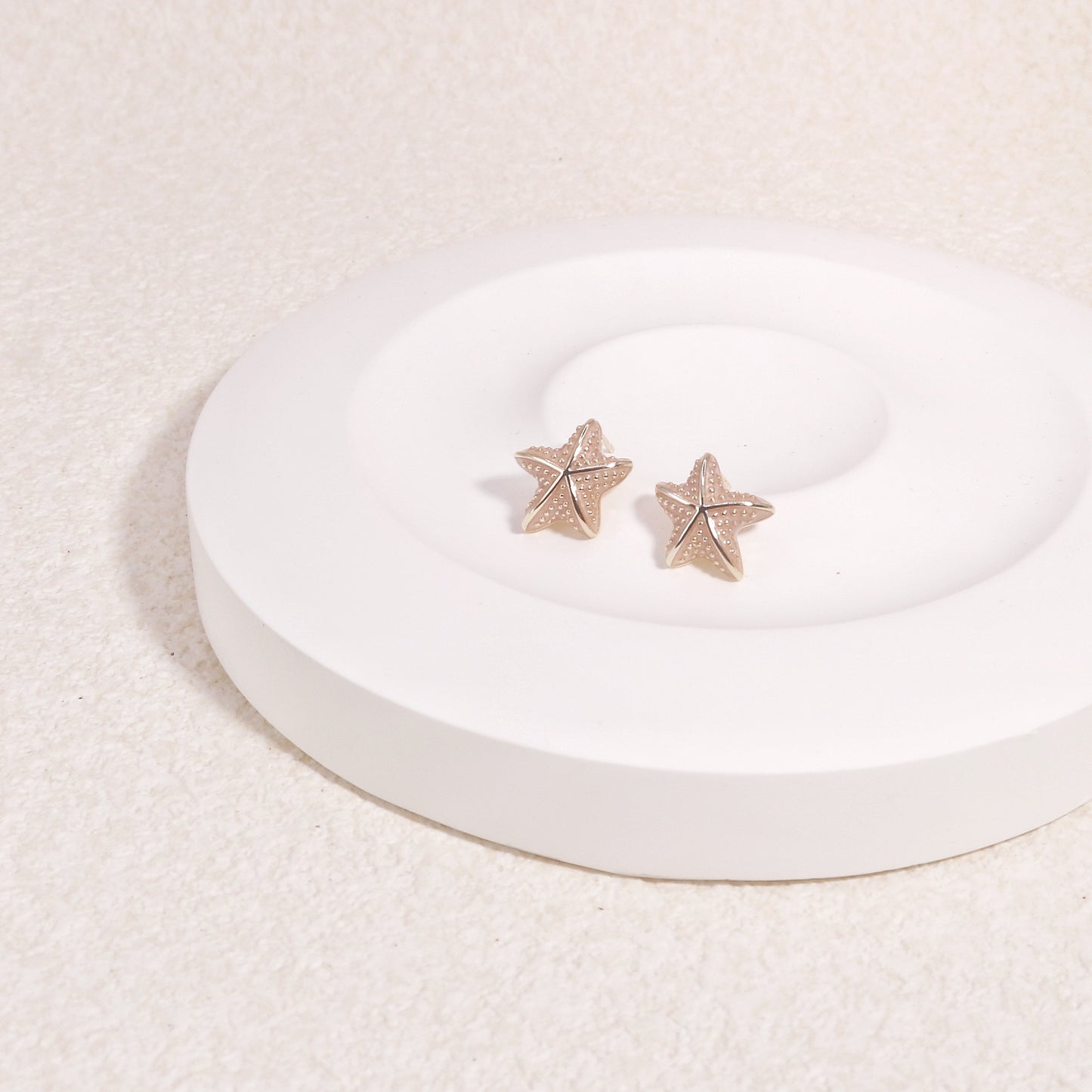 Starella Pink Starfish Stud Earrings