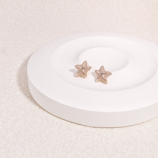 Starella Pink Starfish Stud Earrings