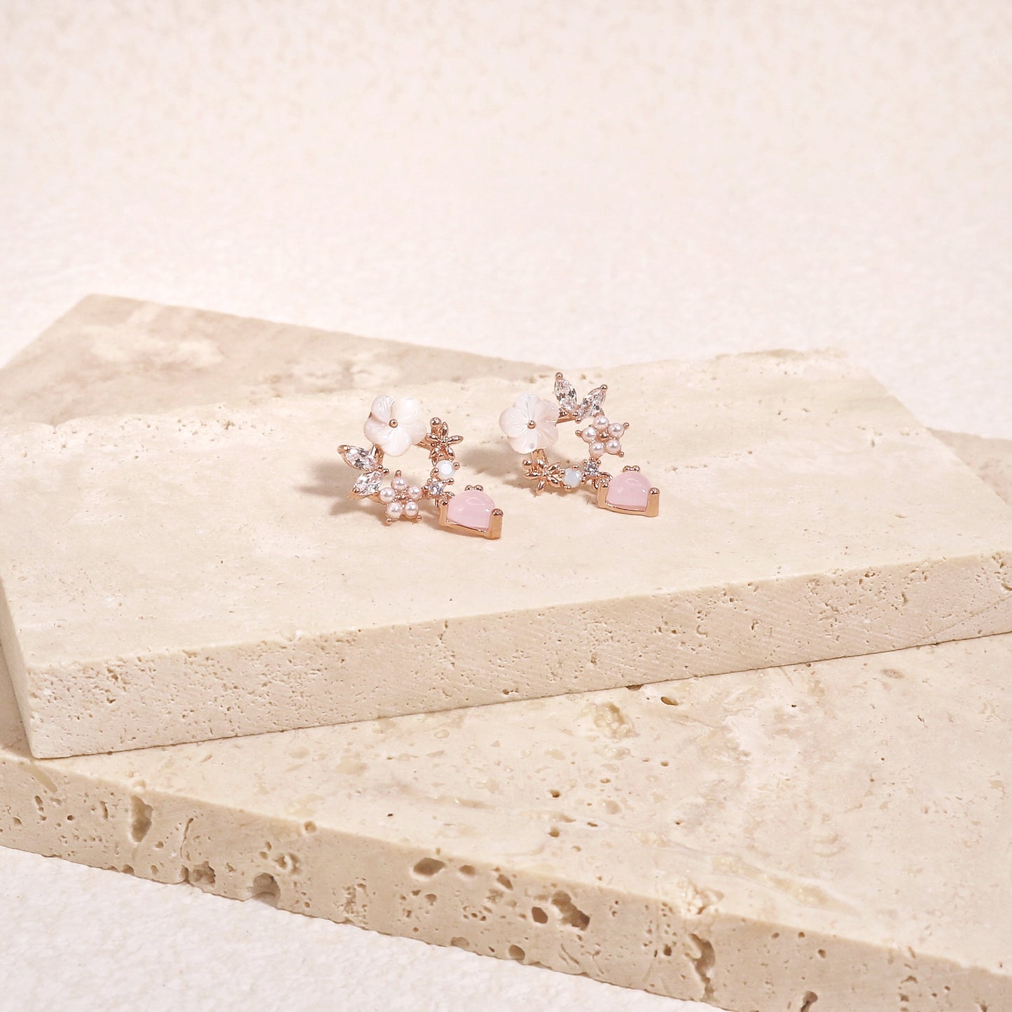 Charlotte Dainty Korean Floral Drop Earrings