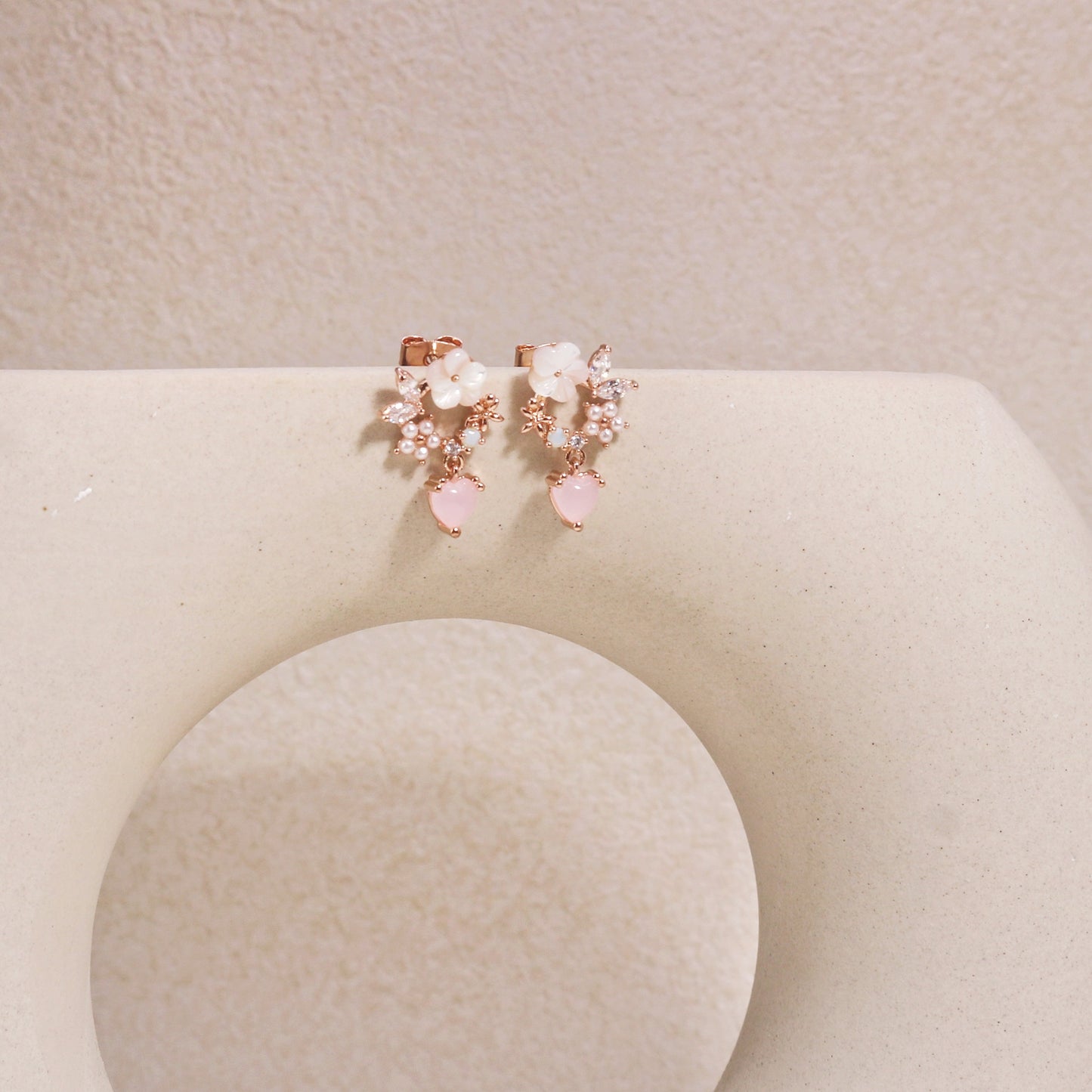 Charlotte Dainty Korean Floral Drop Earrings