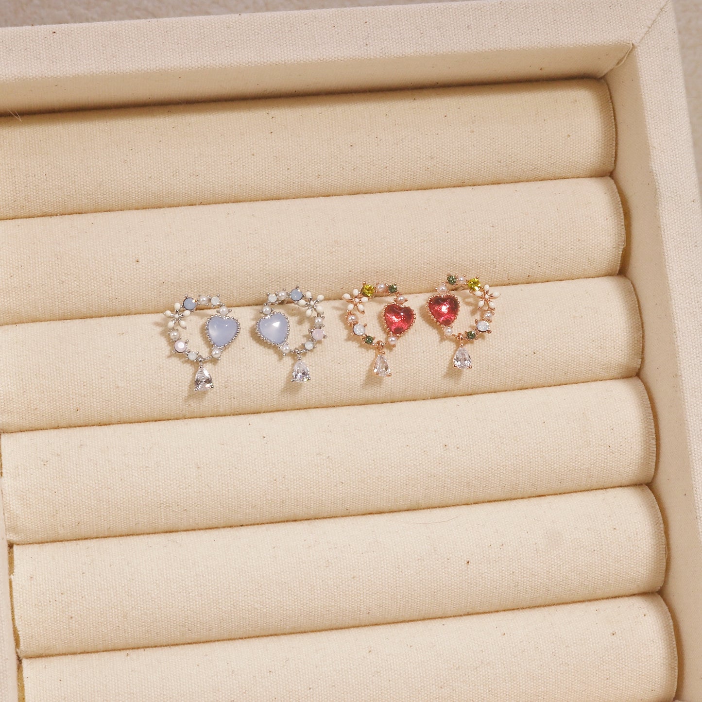 Scarlett Delicate Dainty Handpainted Korean Crystal Earrings