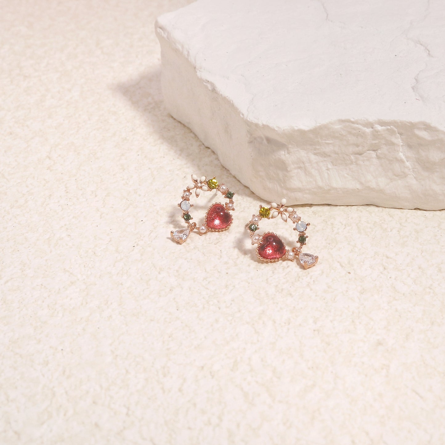 Scarlett Delicate Dainty Handpainted Korean Crystal Earrings