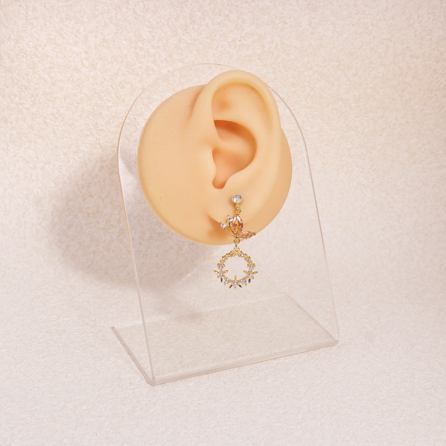 Mileena Delicate Butterfly Gold Drop Earrings