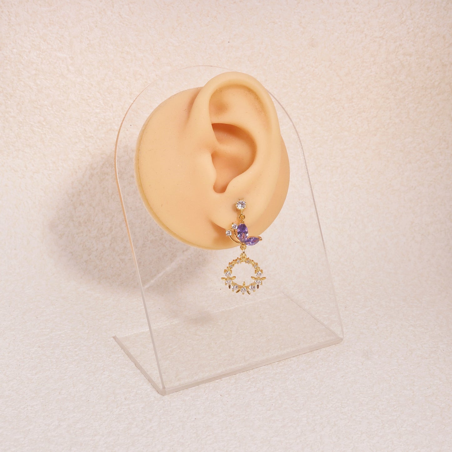 Mileena Delicate Butterfly Gold Drop Earrings