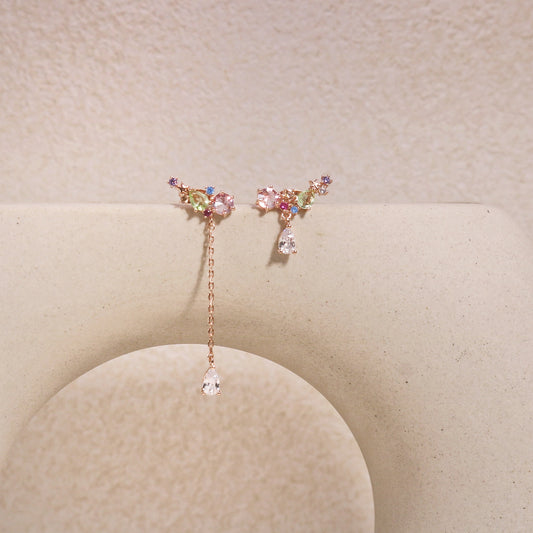 Arabella Top Selling Asymmetrical Korean Crystal Earrings