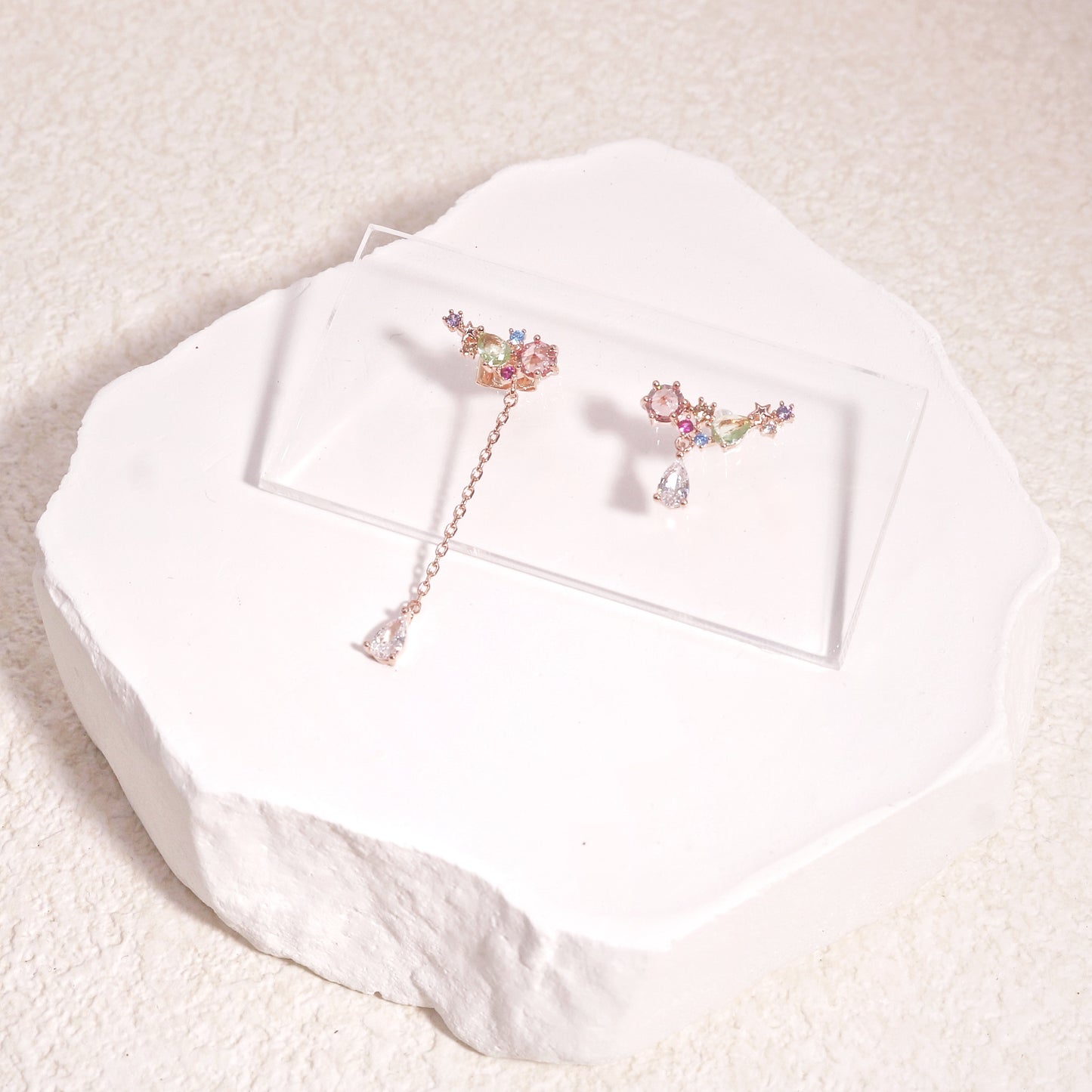 Arabella Top Selling Asymmetrical Korean Crystal Earrings
