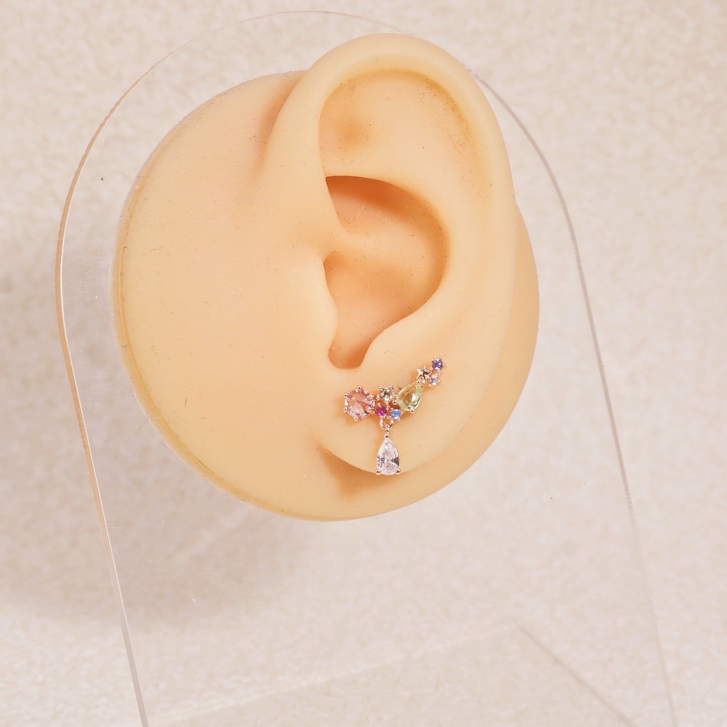 Arabella Top Selling Asymmetrical Korean Crystal Earrings