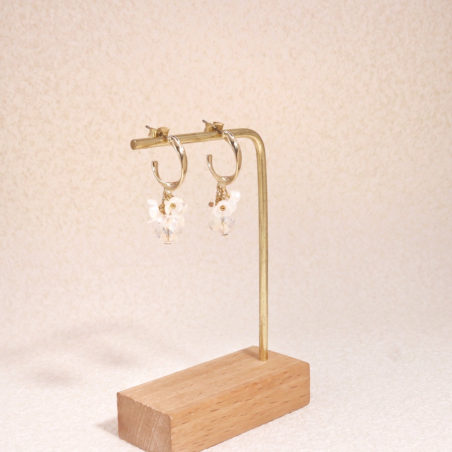 Jaspal Floral Cluster Gold Hoop Earrings
