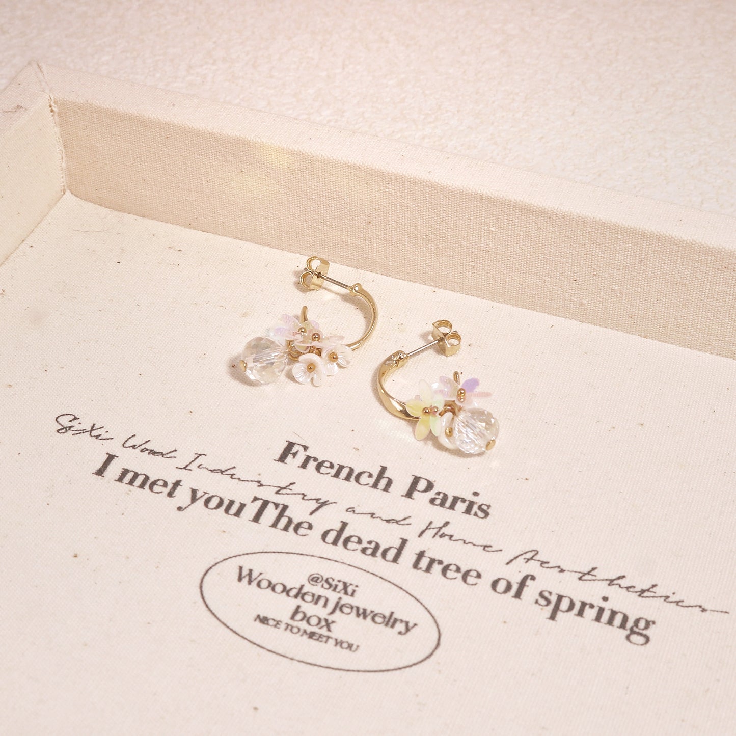 Jaspal Floral Cluster Gold Hoop Earrings