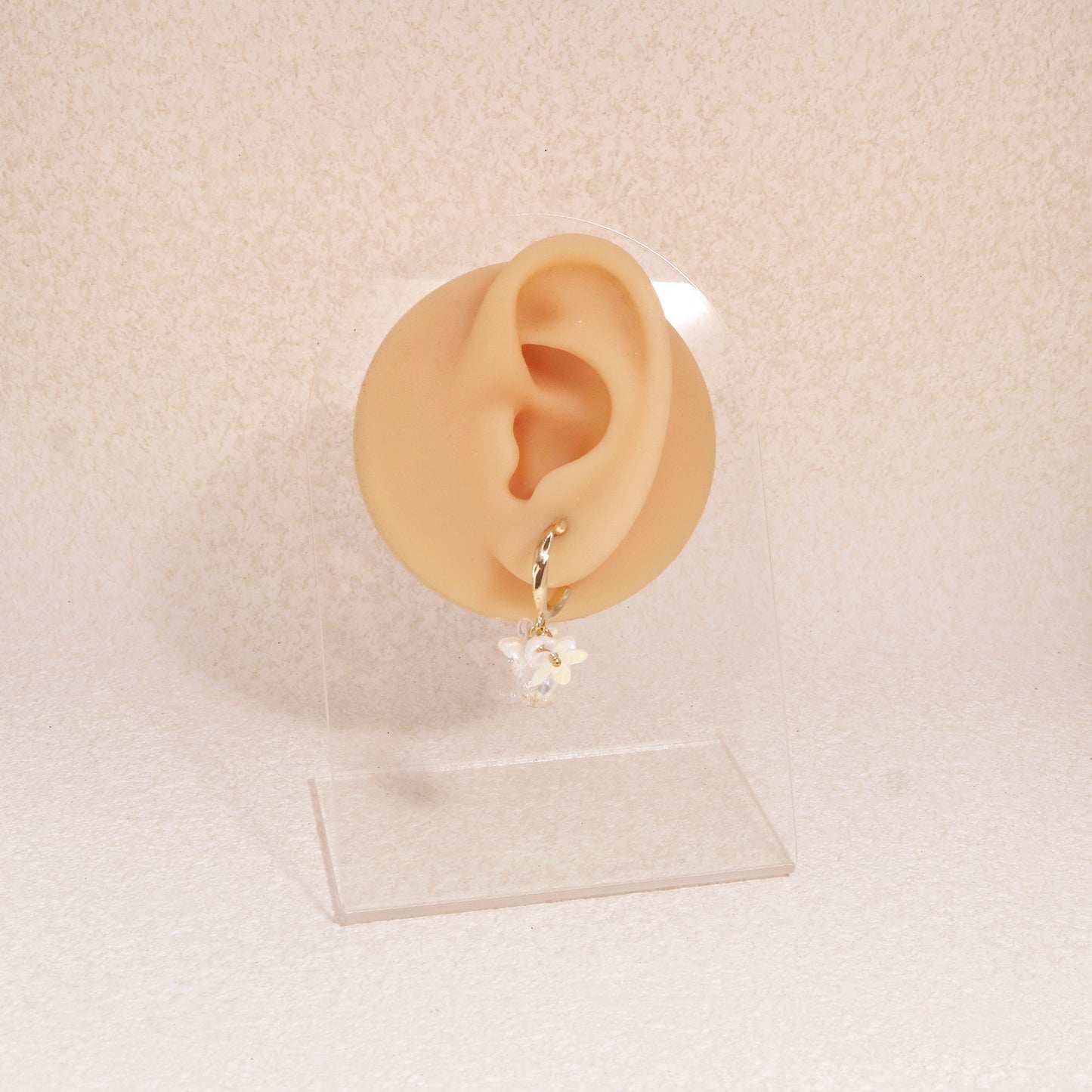 Jaspal Floral Cluster Gold Hoop Earrings