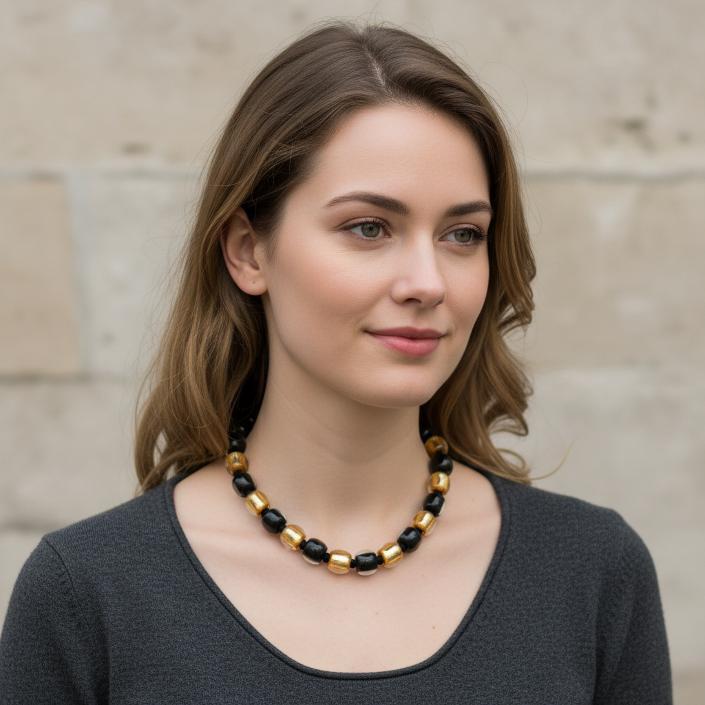 RADIANCE Luxury Gold Foil Glamor Necklace