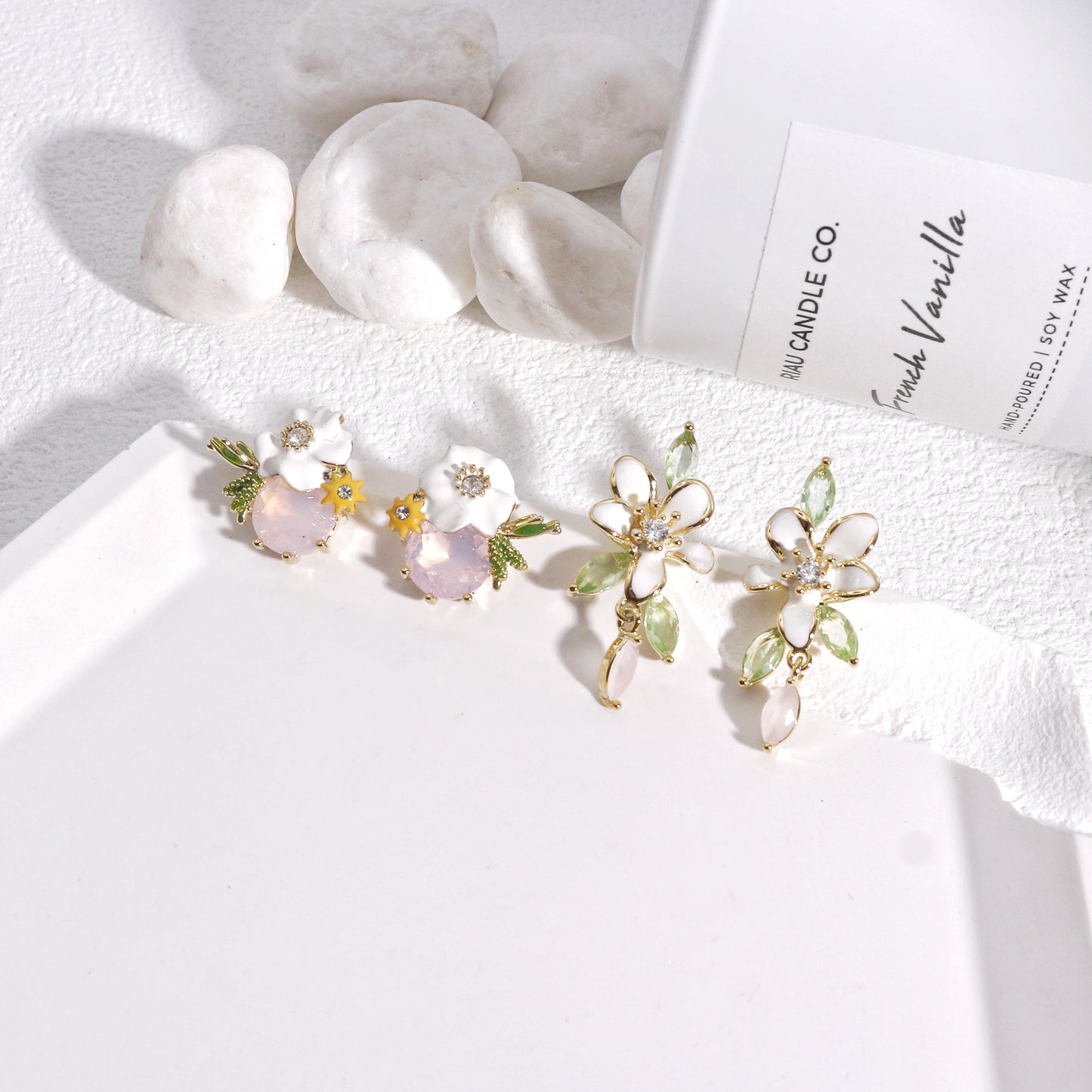 Vanity Garden Mixed Floral Drop Earrings