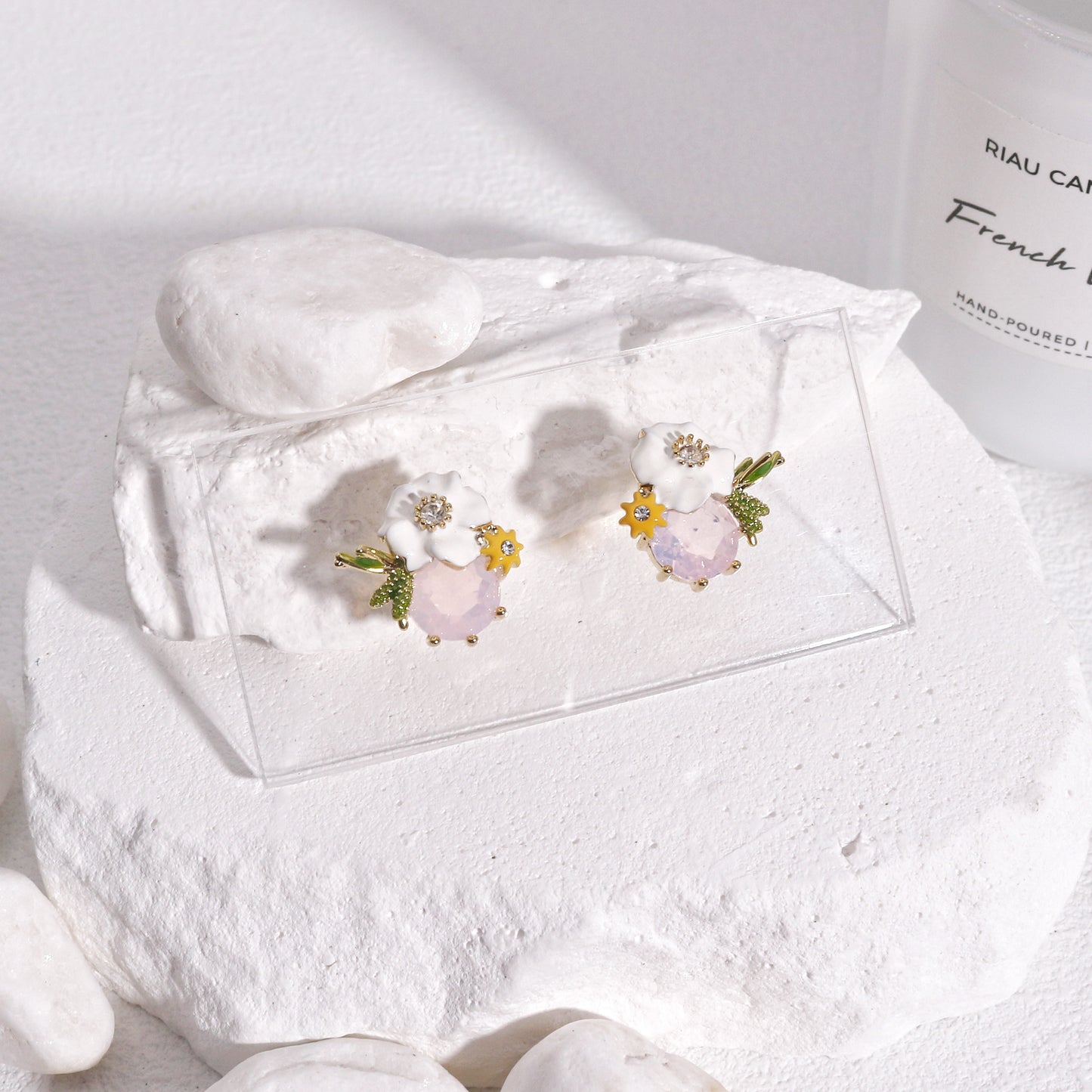 Vanity Garden Mixed Floral Drop Earrings