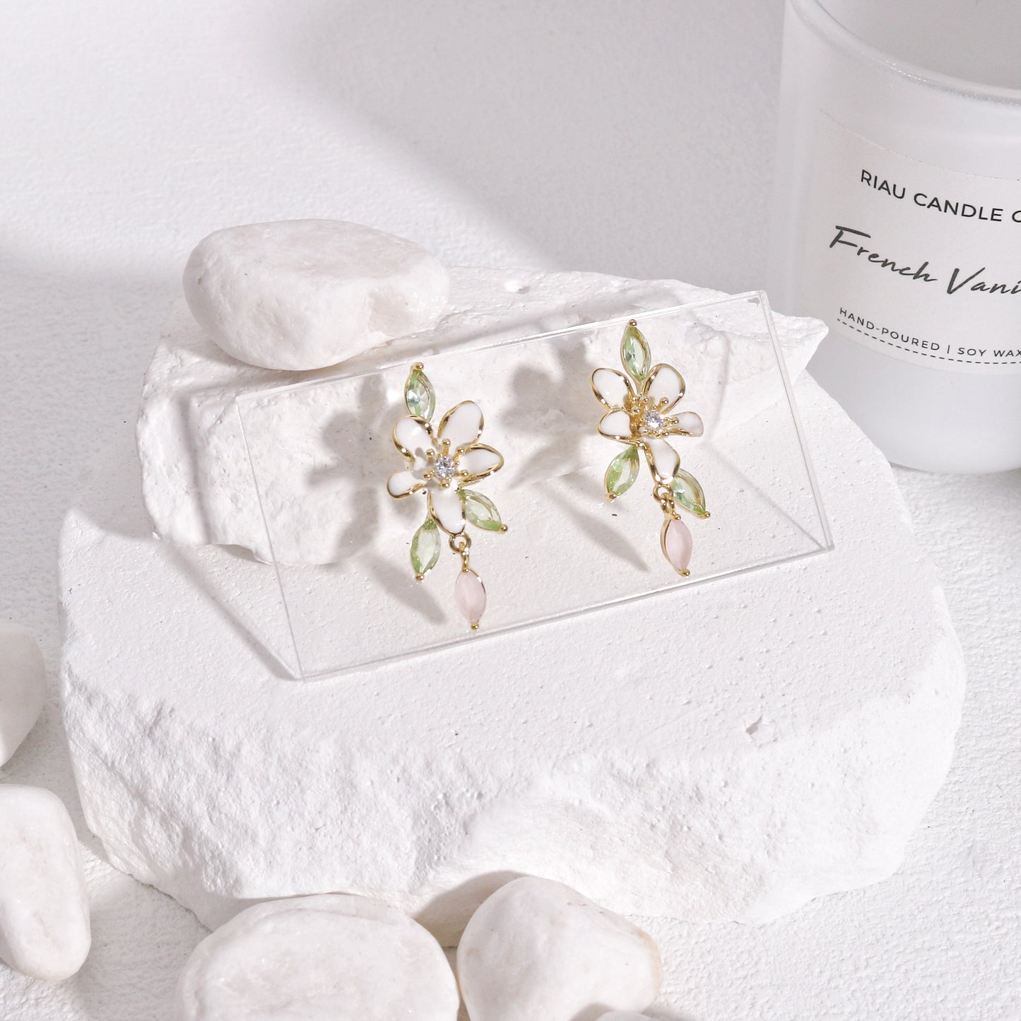 Vanity Garden Mixed Floral Drop Earrings