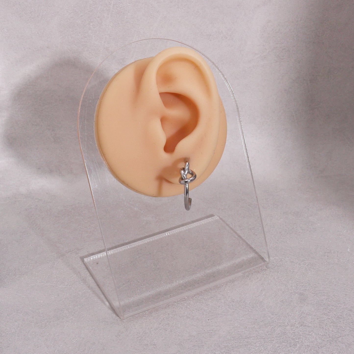 Kiara Non Tarnish Minimalist Steel Knot Hoop Earrings