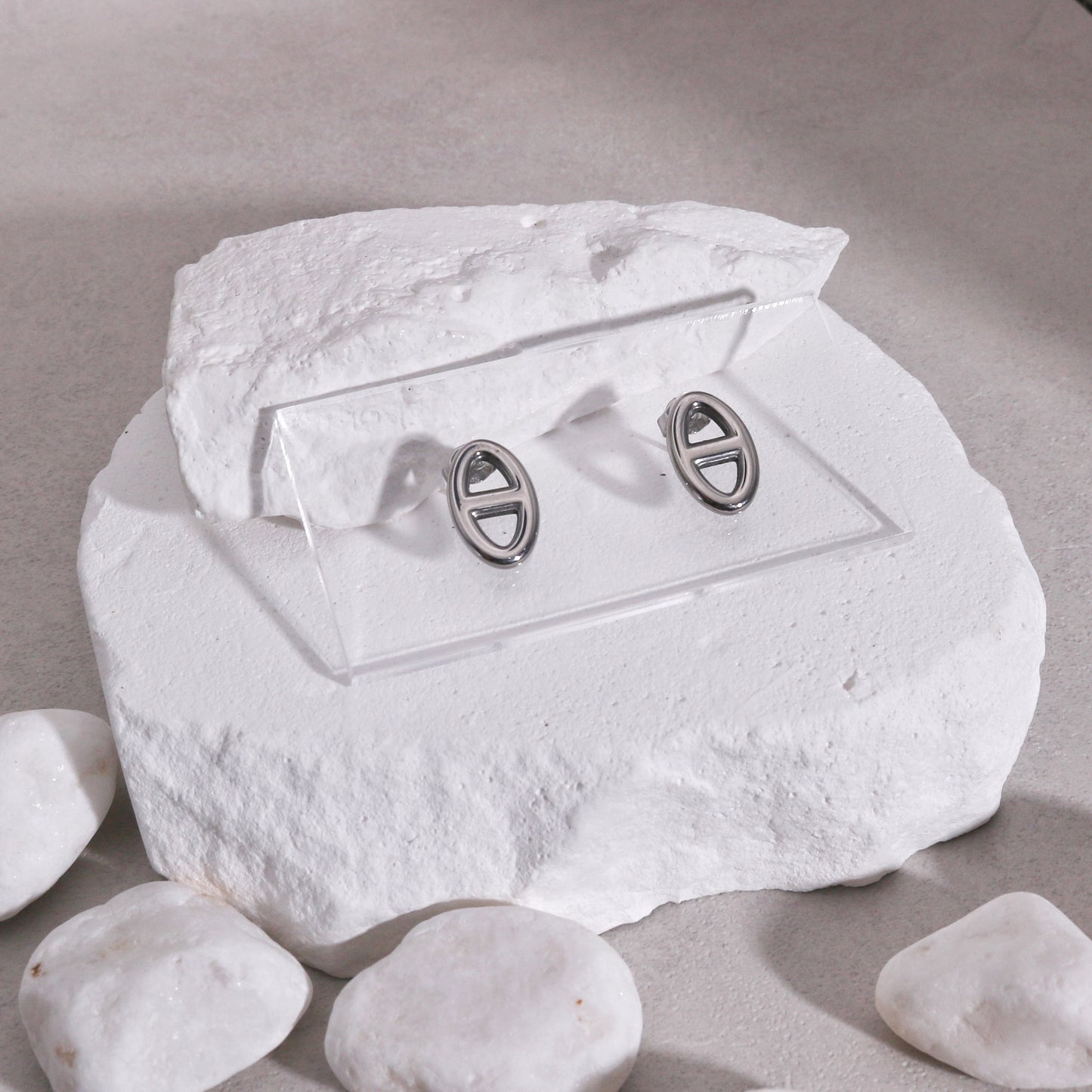 Brinkley Minimalist Steel Stud Earrings