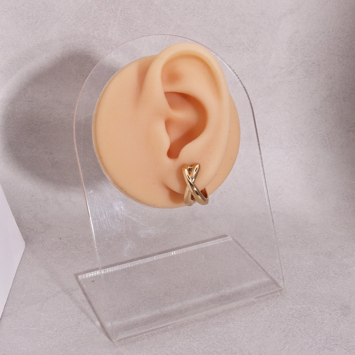 Charlotte Minimalist Cross Styled Hoop Earrings