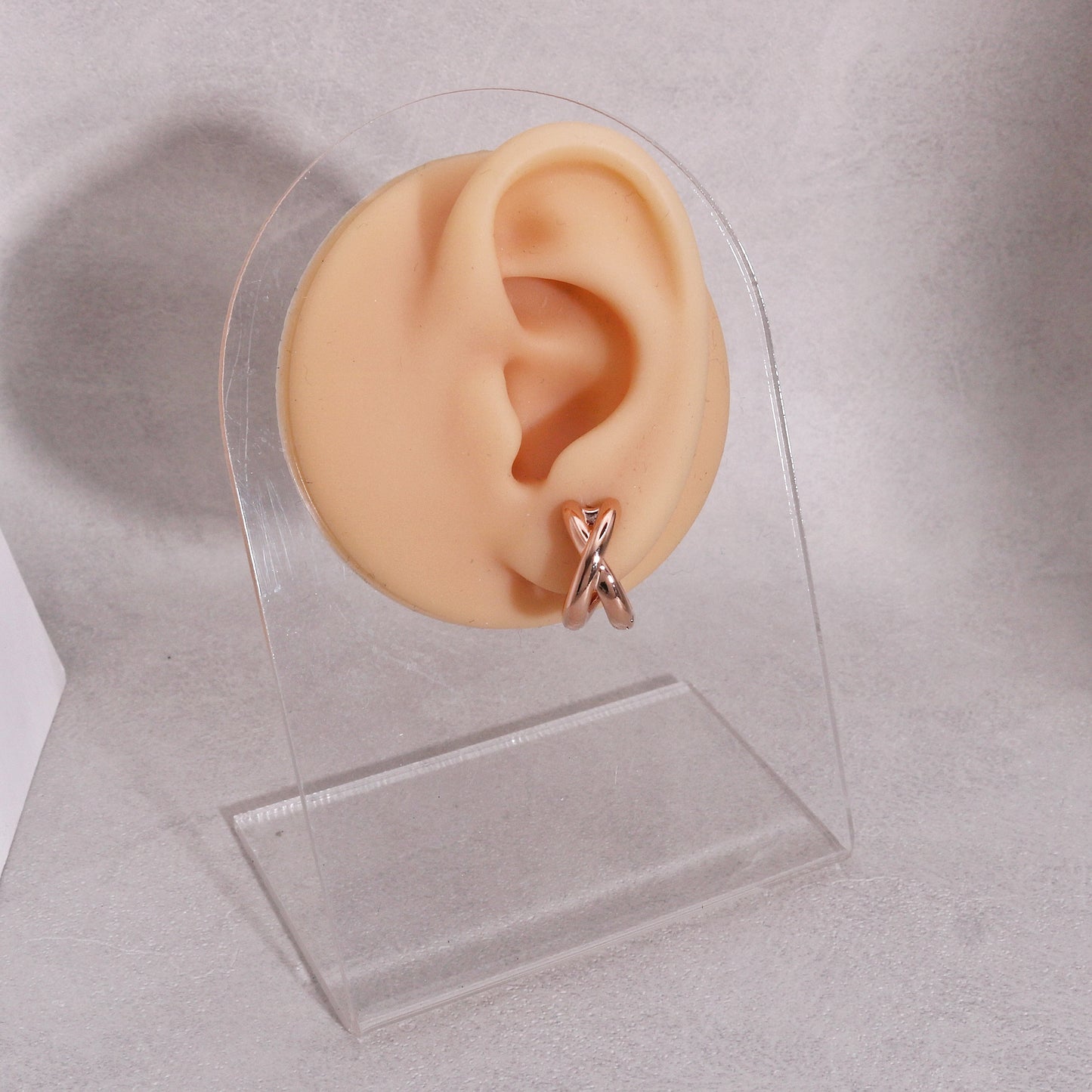 Charlotte Minimalist Cross Styled Hoop Earrings
