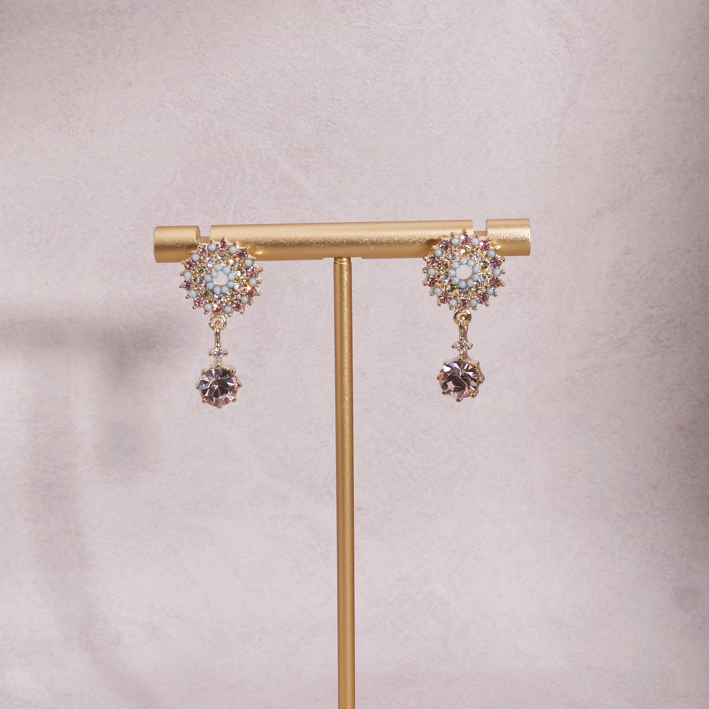 Crystal Starburst Drop Dangle Earrings
