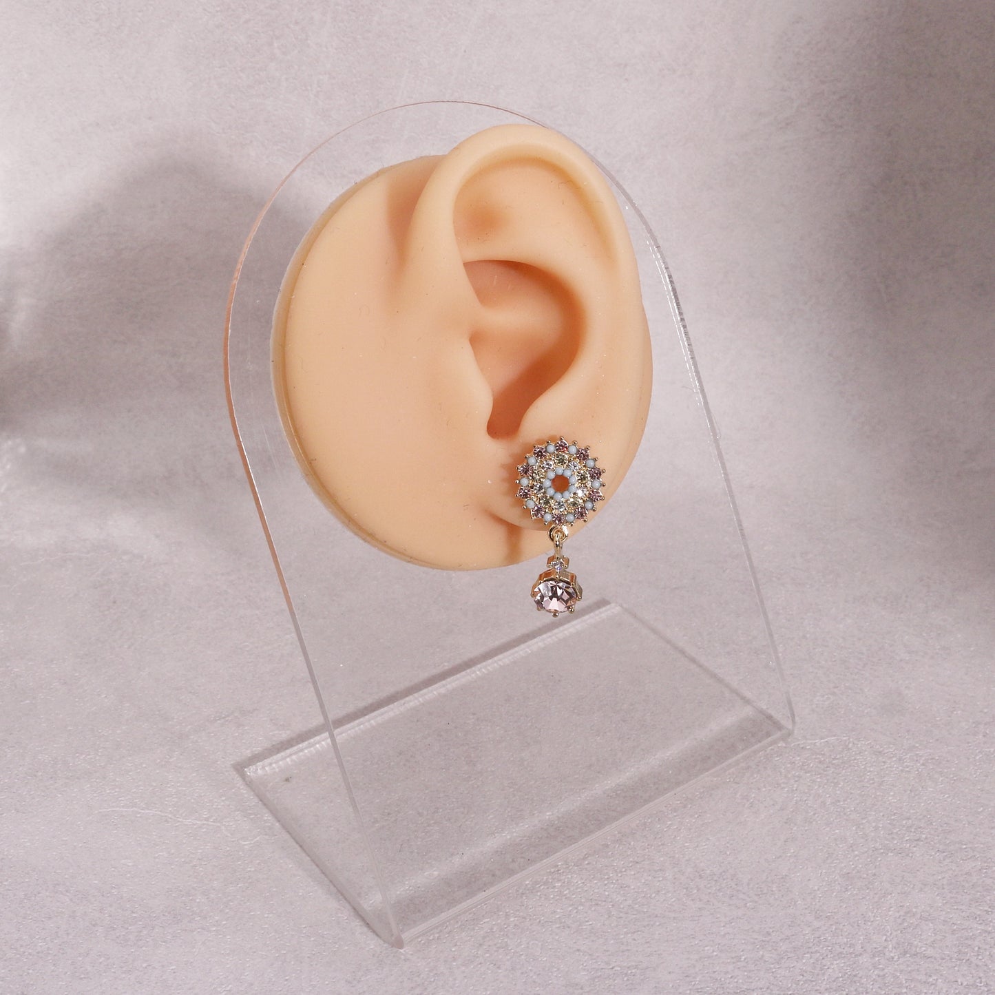 Crystal Starburst Drop Dangle Earrings
