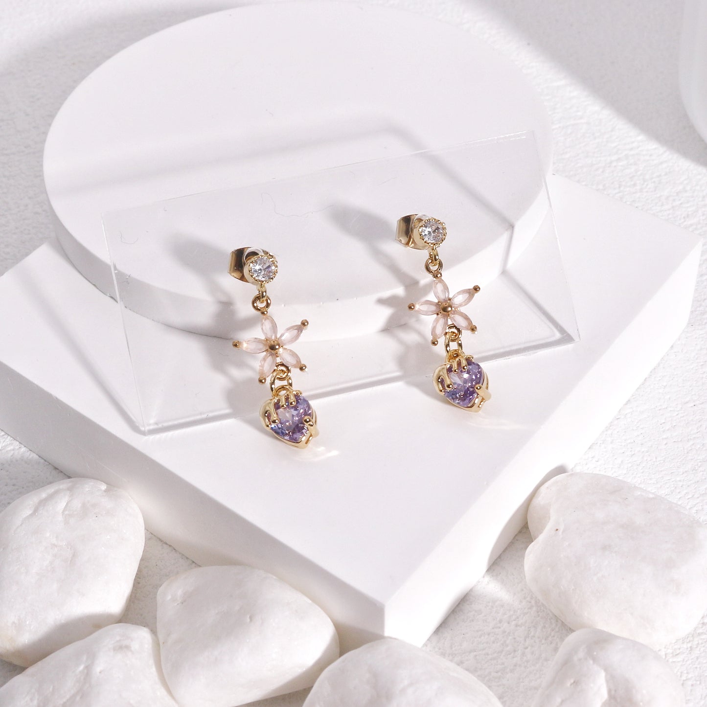 Isla Crystal Gem Dangle Earrings