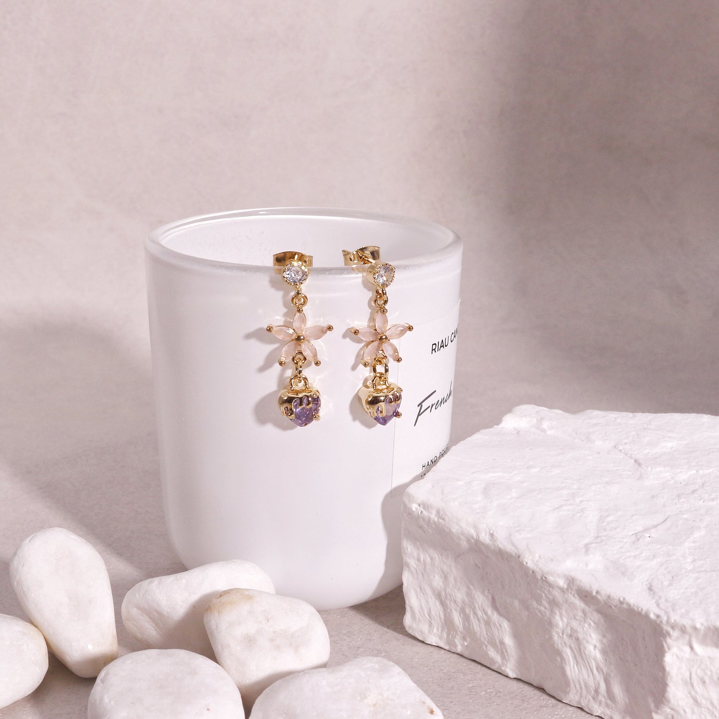 Isla Crystal Gem Dangle Earrings