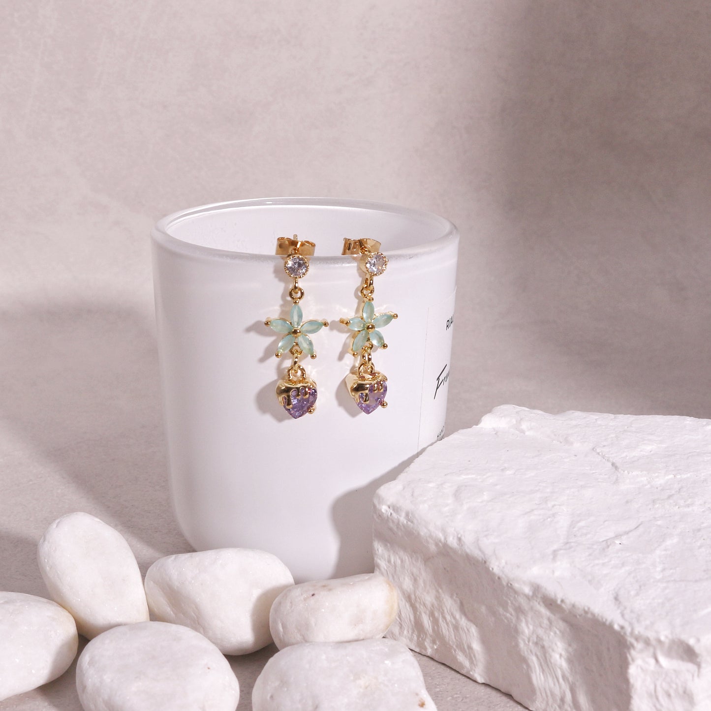 Isla Crystal Gem Dangle Earrings