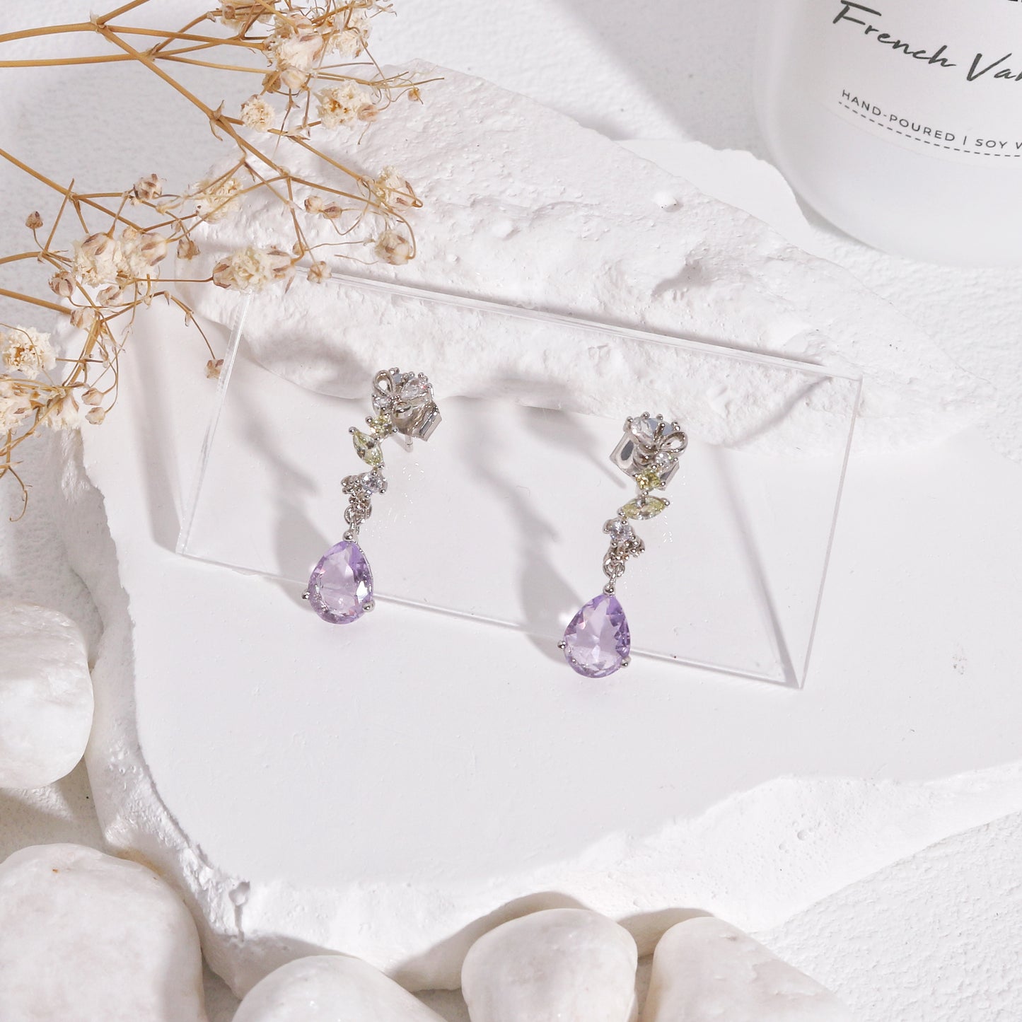 Isabella Dainty Gems Hoop Drop Earrings