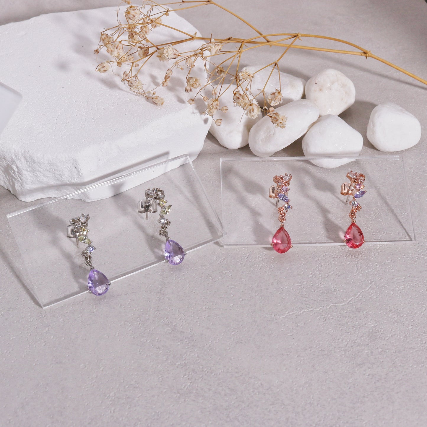 Isabella Dainty Gems Hoop Drop Earrings