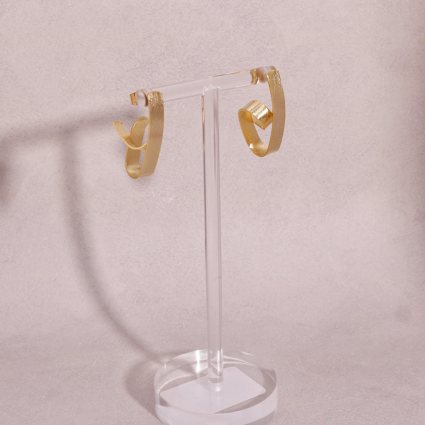 Kimber's Ribbon Styled Matte Minimalist Earrings