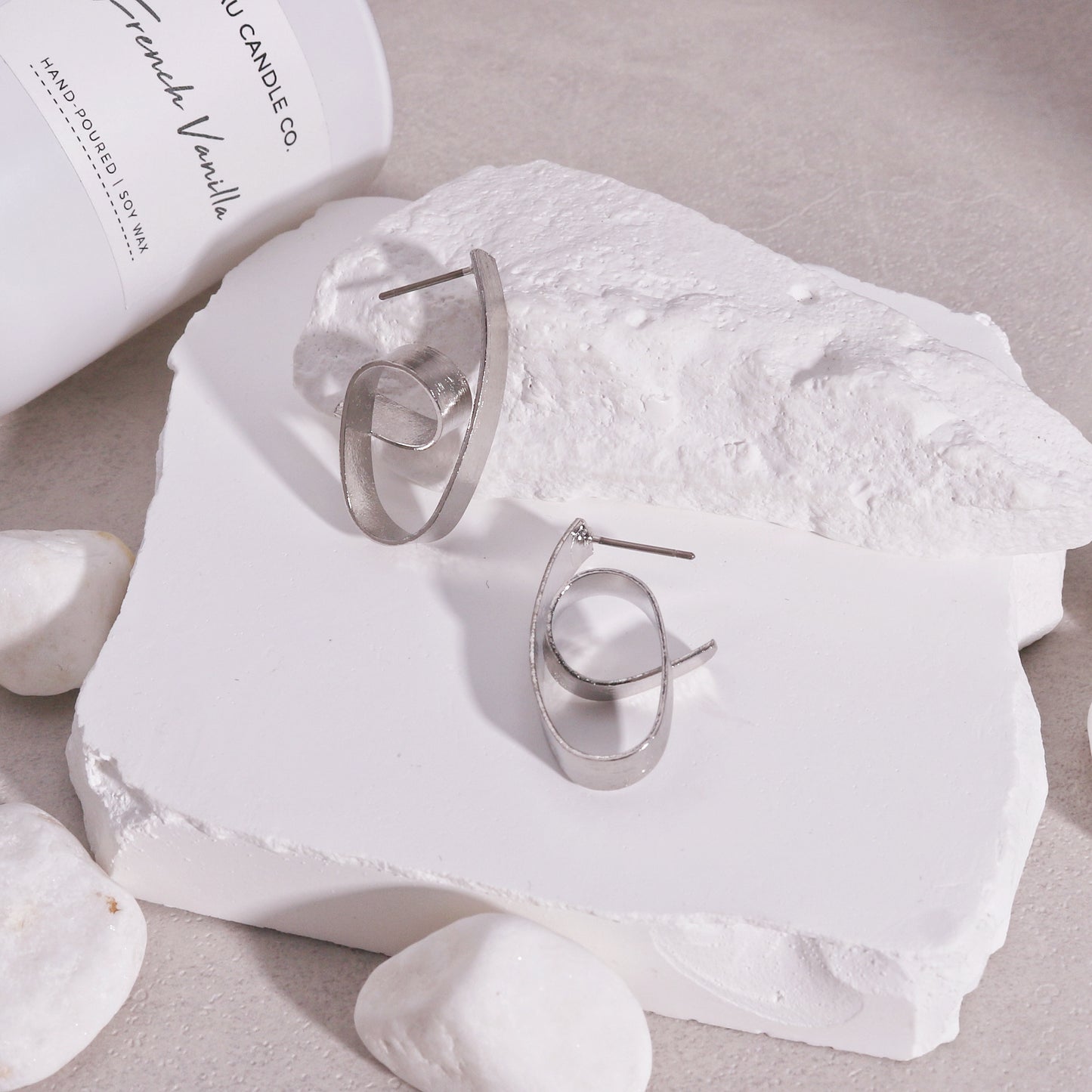 Kimber's Ribbon Styled Matte Minimalist Earrings