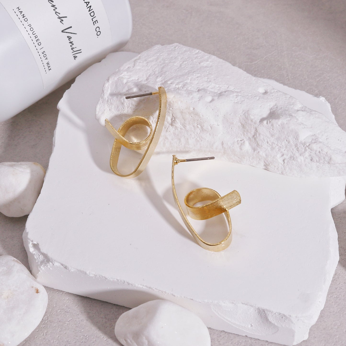 Kimber's Ribbon Styled Matte Minimalist Earrings