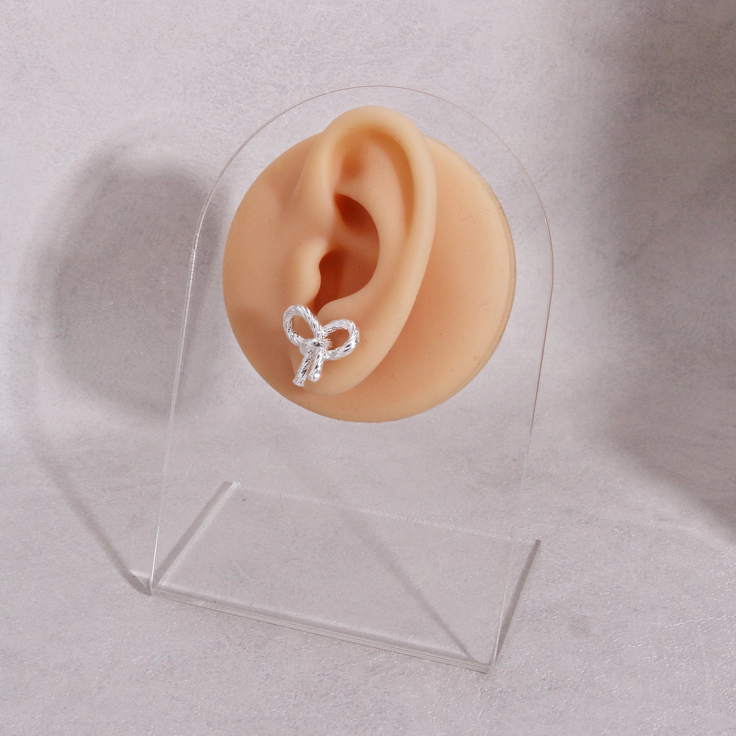 Leona Statement Bow Tie Ribbon Stud Earrings
