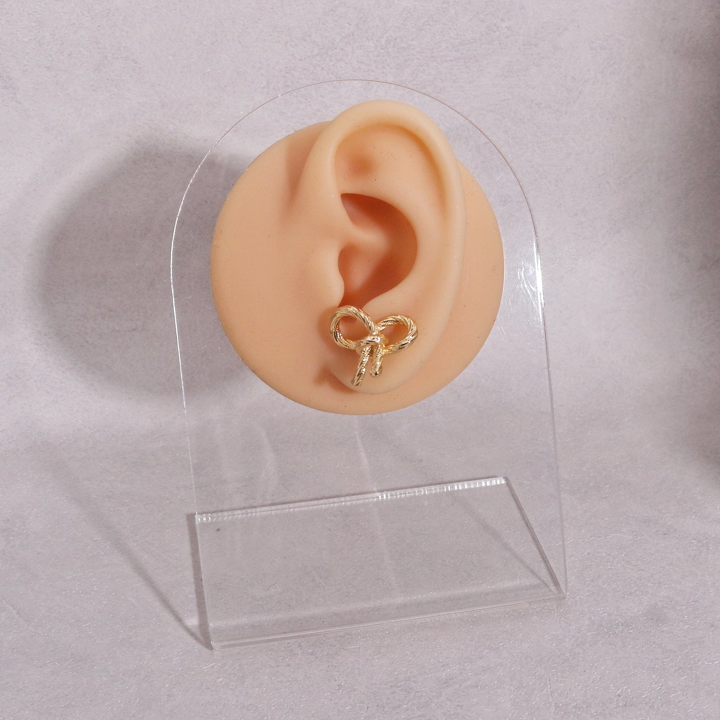Leona Statement Bow Tie Ribbon Stud Earrings